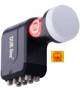 DUR-line Premium-LNB +Ultra Octo, für 8 Teilnehmer, 52-65 dB Grundverstärkung, LTE-Filter
